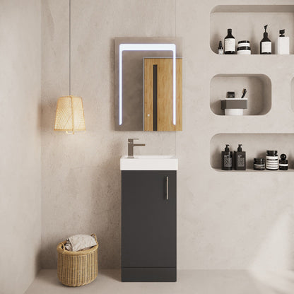 [BFSA014] Freehay Compact Cloakroom Vanity Basin Unit, 400mm - Choice of Mount Type, Colour and Handle Finish - Lifestyle 1