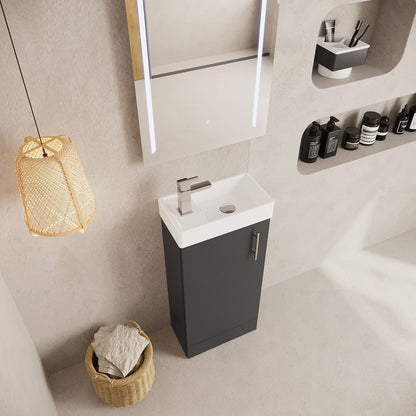 [BFSA014] Freehay Compact Cloakroom Vanity Basin Unit, 400mm - Choice of Mount Type, Colour and Handle Finish - Lifestyle 2