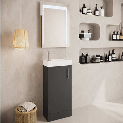[BFSA014] Freehay Compact Cloakroom Vanity Basin Unit, 400mm - Choice of Mount Type, Colour and Handle Finish - Lifestyle 3