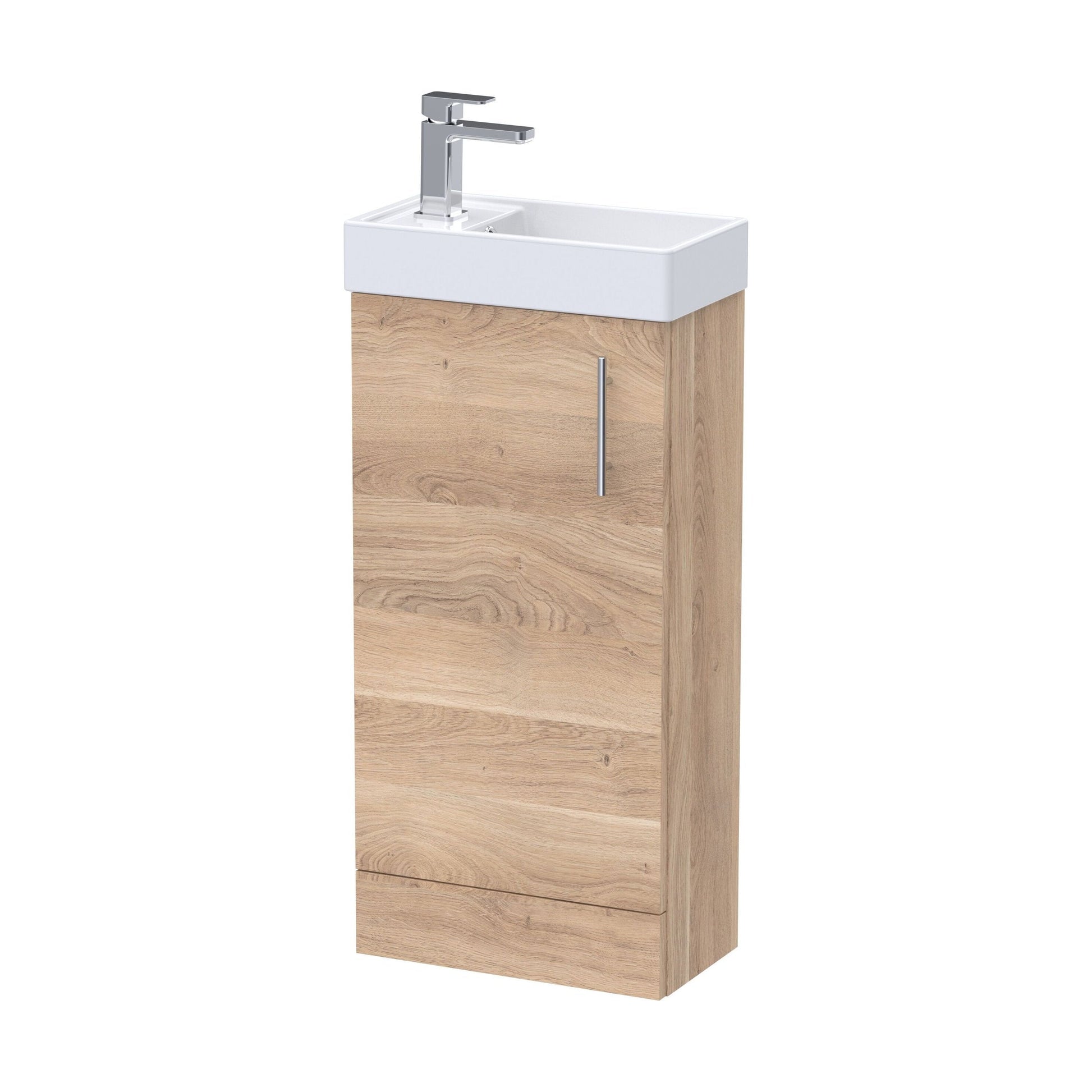 [BFSA030] Freehay Compact Cloakroom Vanity Basin Unit, 400mm - Choice of Mount Type, Colour and Handle Finish - Cutout
