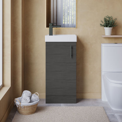 [BFSAH0392] Freehay Compact Cloakroom Vanity Basin Unit, 400mm - Choice of Mount Type, Colour and Handle Finish - Lifestyle 1