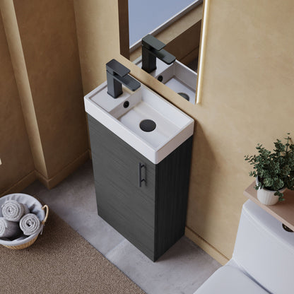 [BFSAH0392] Freehay Compact Cloakroom Vanity Basin Unit, 400mm - Choice of Mount Type, Colour and Handle Finish - Lifestyle 2