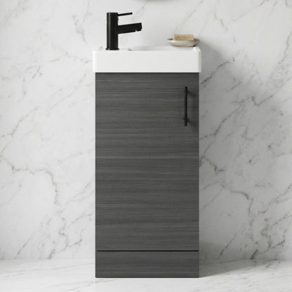 [BFSAH0392] Freehay Compact Cloakroom Vanity Basin Unit, 400mm - Choice of Mount Type, Colour and Handle Finish - Silo