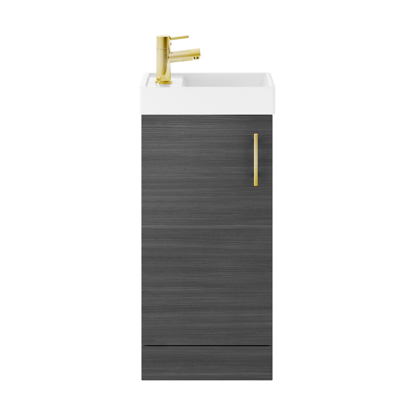 [BFSAH0393] Freehay Compact Cloakroom Vanity Basin Unit, 400mm - Choice of Mount Type, Colour and Handle Finish - Cutout