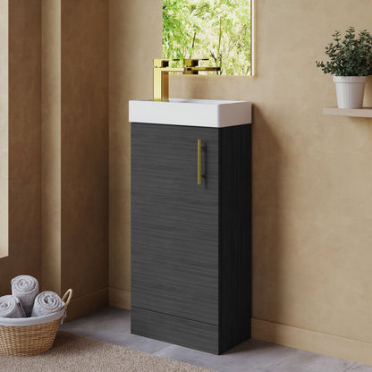 [BFSAH0393] Freehay Compact Cloakroom Vanity Basin Unit, 400mm - Choice of Mount Type, Colour and Handle Finish - Lifestyle 3