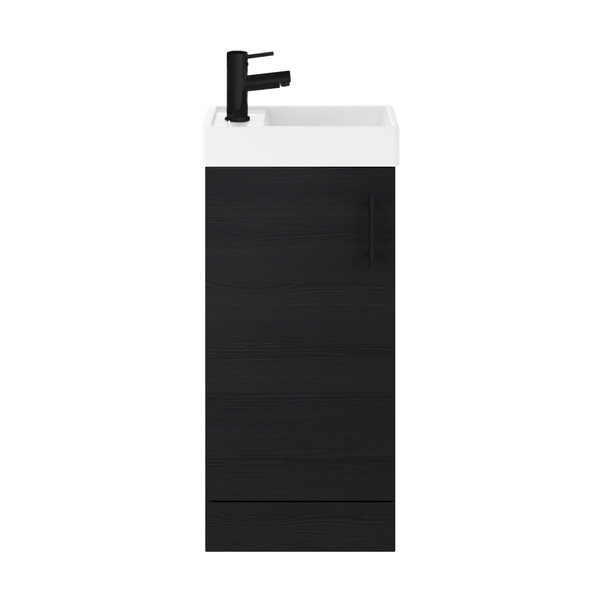 [BFSAH0492] Freehay Compact Cloakroom Vanity Basin Unit, 400mm - Choice of Mount Type, Colour and Handle Finish - Cutout