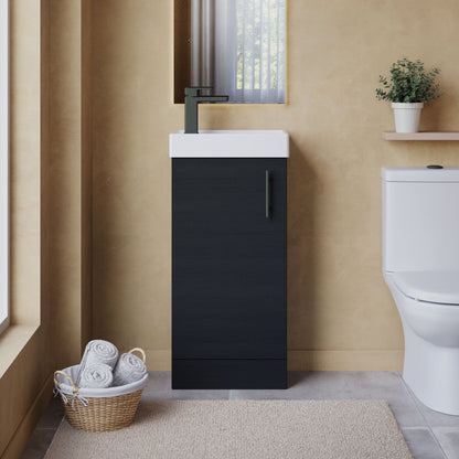 [BFSAH0492] Freehay Compact Cloakroom Vanity Basin Unit, 400mm - Choice of Mount Type, Colour and Handle Finish - Lifestyle 1