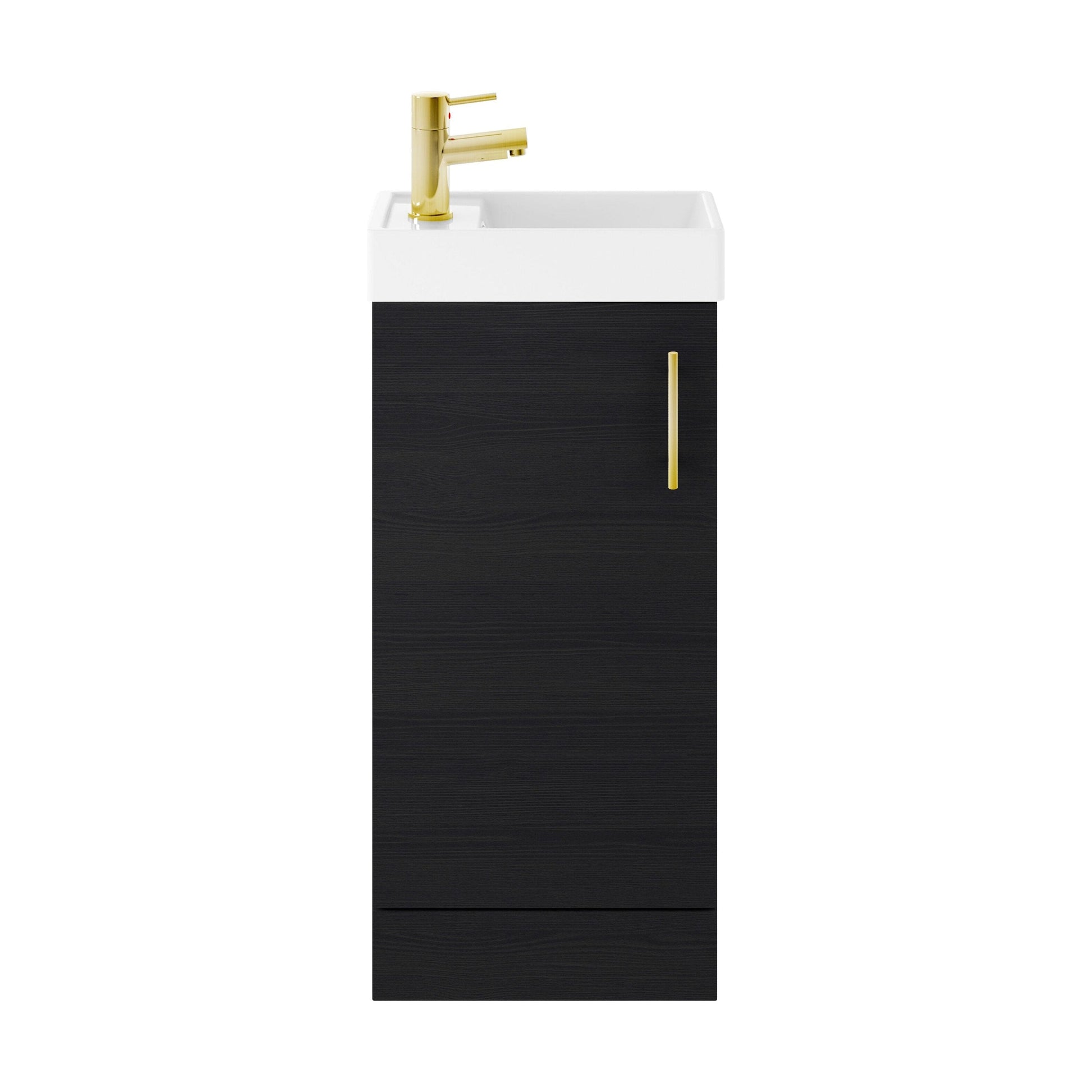 [BFSAH0493] Freehay Compact Cloakroom Vanity Basin Unit, 400mm - Choice of Mount Type, Colour and Handle Finish - Cutout