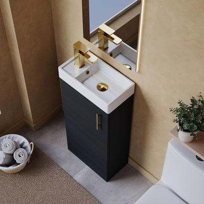 [BFSAH0493] Freehay Compact Cloakroom Vanity Basin Unit, 400mm - Choice of Mount Type, Colour and Handle Finish - Lifestyle 2