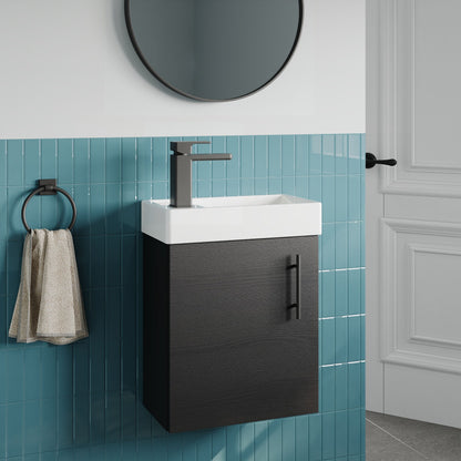 [BFSAH1092] Freehay Compact Cloakroom Wall Hung Vanity Basin Unit, 400mm, Choice of Colour - Lifestyle 3