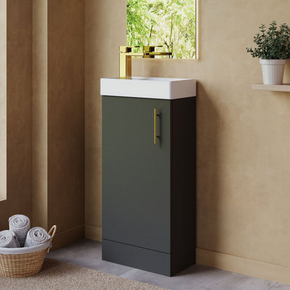 [BFSAH1493] Freehay Compact Cloakroom Vanity Basin Unit, 400mm - Choice of Mount Type, Colour and Handle Finish - Lifestyle 3