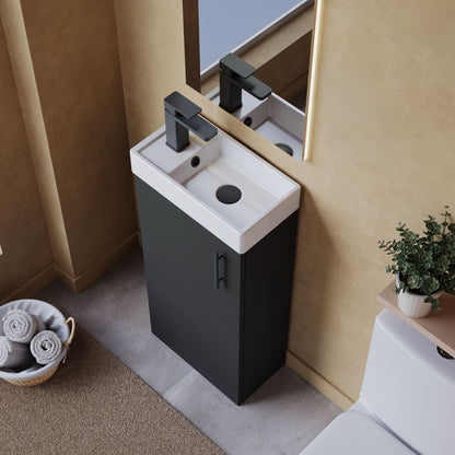 [BFSAH2492] Freehay Compact Cloakroom Vanity Basin Unit, 400mm - Choice of Mount Type, Colour and Handle Finish - Lifestyle 2