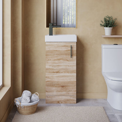 [BFSAH3092] Freehay Compact Cloakroom Vanity Basin Unit, 400mm - Choice of Mount Type, Colour and Handle Finish - Lifestyle 1