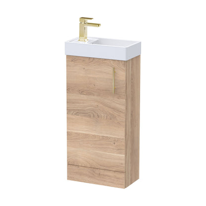 [BFSAH3093] Freehay Compact Cloakroom Vanity Basin Unit, 400mm - Choice of Mount Type, Colour and Handle Finish - Cutout