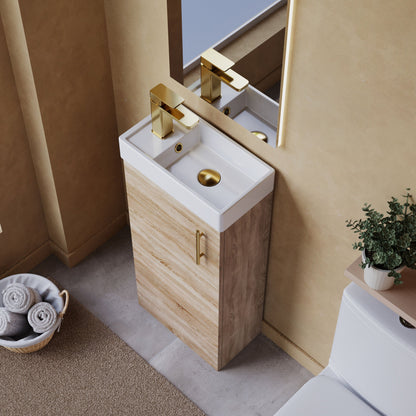 [BFSAH3093] Freehay Compact Cloakroom Vanity Basin Unit, 400mm - Choice of Mount Type, Colour and Handle Finish - Lifestyle 2