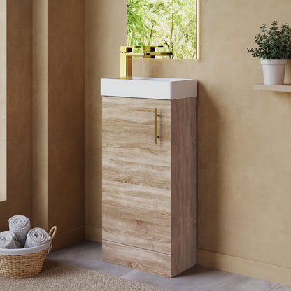 [BFSAH3093] Freehay Compact Cloakroom Vanity Basin Unit, 400mm - Choice of Mount Type, Colour and Handle Finish - Lifestyle 3