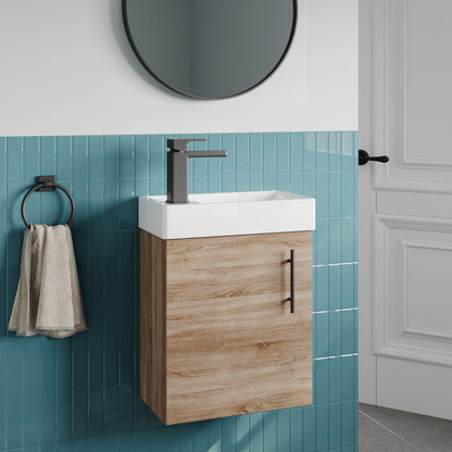 [BFSAH3192] Freehay Compact Cloakroom Wall Hung Vanity Basin Unit, 400mm, Choice of Colour - Lifestyle 3