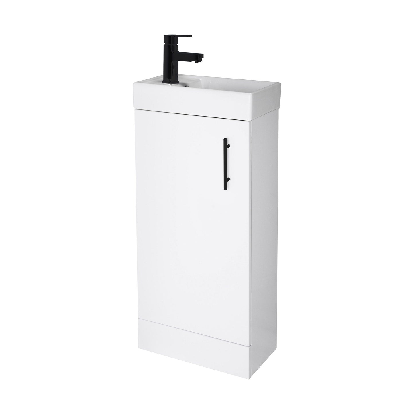 [BFSAH9292] Freehay Compact Cloakroom Vanity Basin Unit, 400mm - Choice of Mount Type, Colour and Handle Finish - Cutout