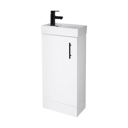 [BFSAH9292] Freehay Compact Cloakroom Vanity Basin Unit, 400mm - Choice of Mount Type, Colour and Handle Finish - Cutout