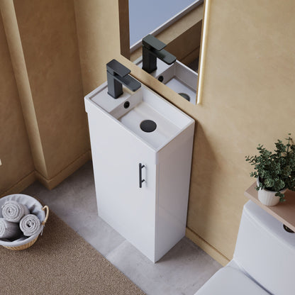 [BFSAH9292] Freehay Compact Cloakroom Vanity Basin Unit, 400mm - Choice of Mount Type, Colour and Handle Finish - Lifestyle 2