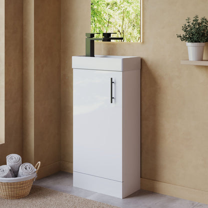 [BFSAH9292] Freehay Compact Cloakroom Vanity Basin Unit, 400mm - Choice of Mount Type, Colour and Handle Finish - Lifestyle 3