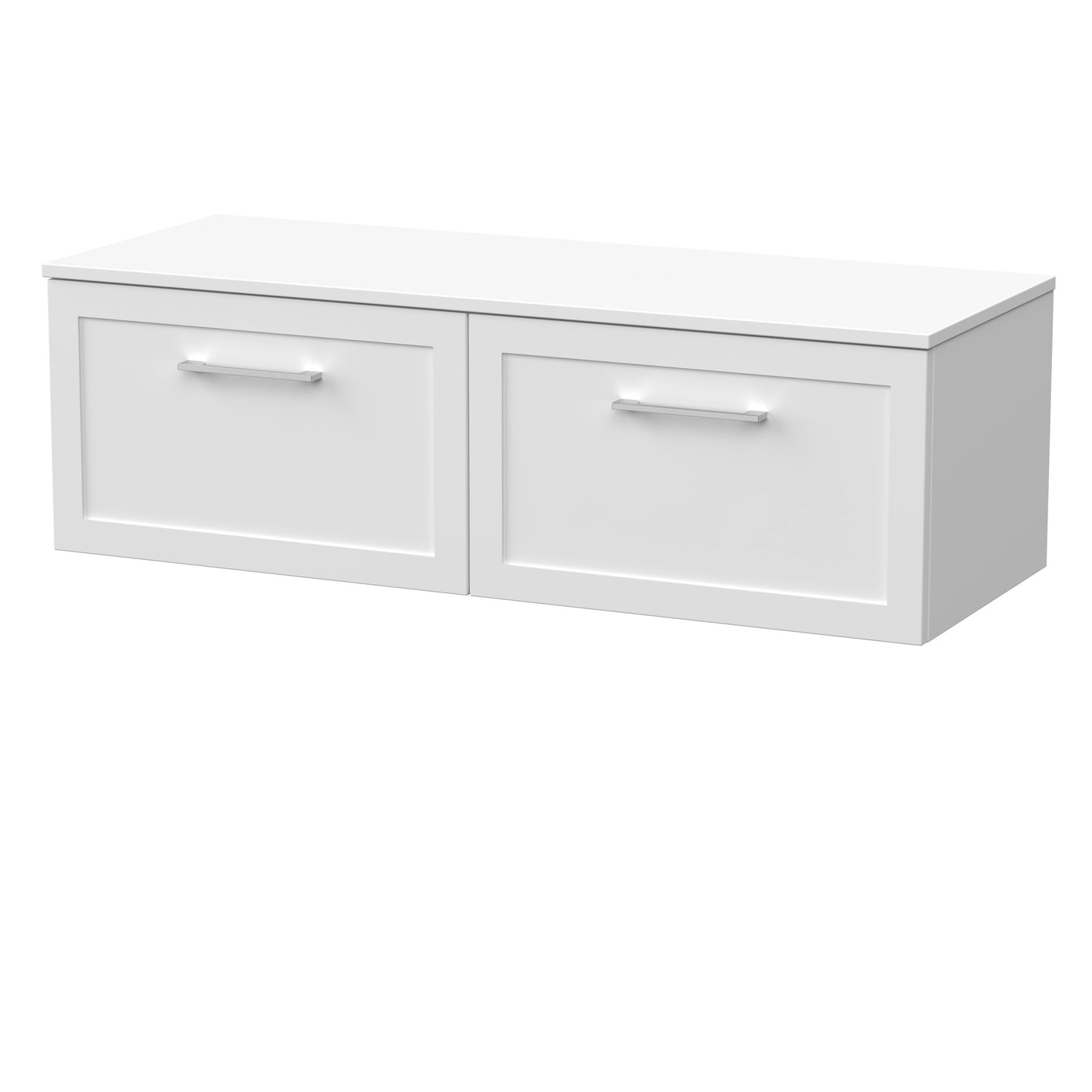 [BFSH122W2] Stonnall Traditional Wall Hung 2 Drawer 1200mm Vanity Unit with Laminate Worktop - Choice of Colour - Cutout