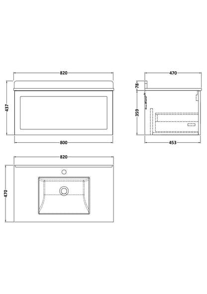 [BFSH125WS1] Line Drawing