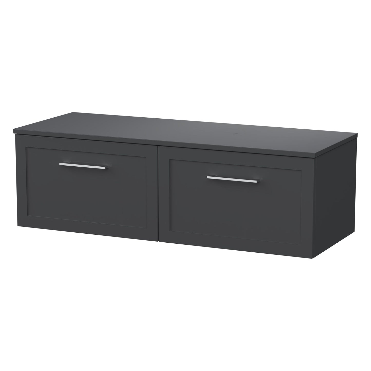 [BFSH1422W2] Stonnall Traditional Wall Hung 2 Drawer 1200mm Vanity Unit with Laminate Worktop - Choice of Colour - Cutout