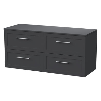 [BFSH1424W2] Stonnall Traditional Wall Hung 4 Drawer 1200mm Vanity Unit with Laminate Worktop - Choice of Colour - Cutout