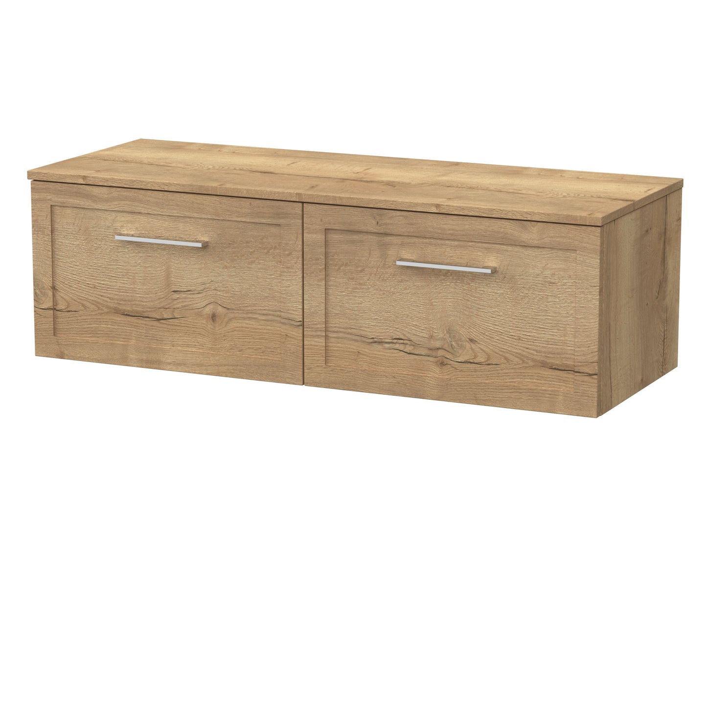 [BFSH1822W2] Stonnall Traditional Wall Hung 2 Drawer 1200mm Vanity Unit with Laminate Worktop - Choice of Colour - Cutout