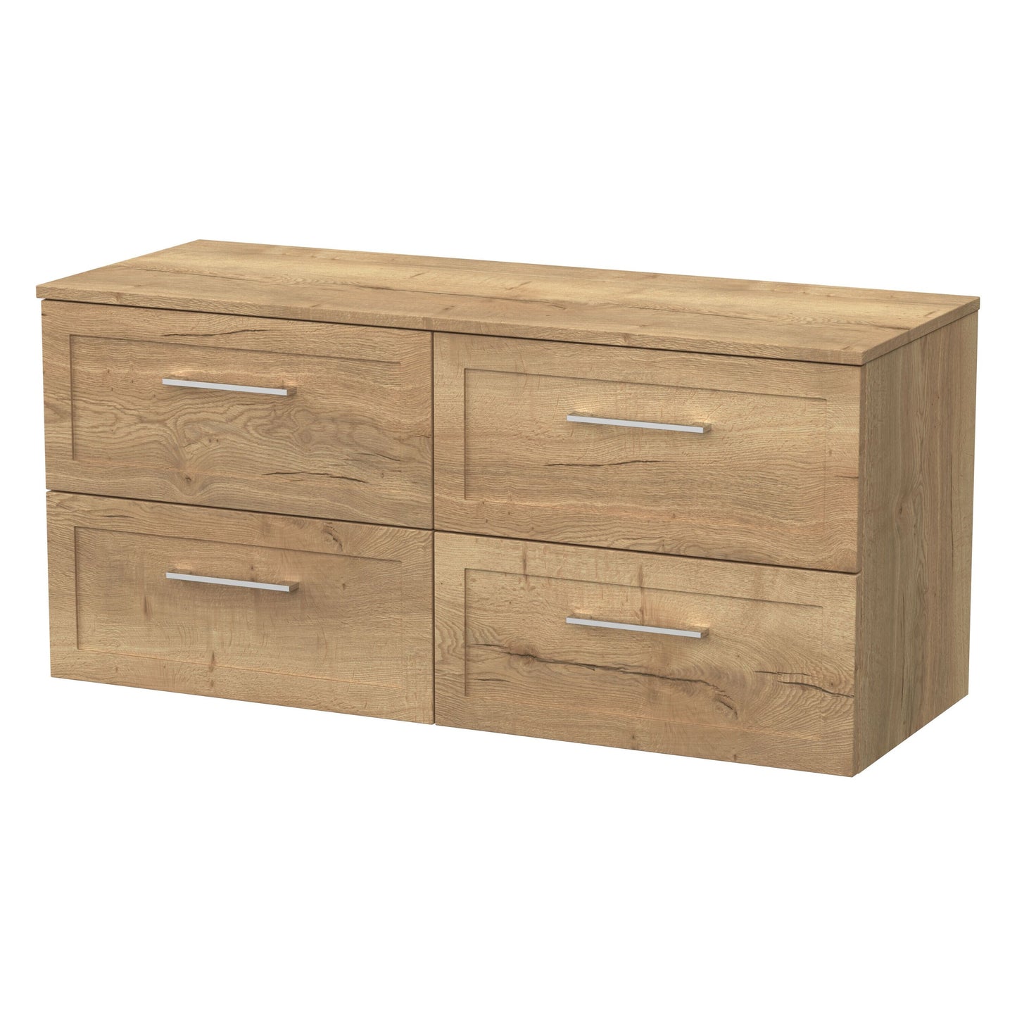 [BFSH1824W2] Stonnall Traditional Wall Hung 4 Drawer 1200mm Vanity Unit with Laminate Worktop - Choice of Colour - Cutout