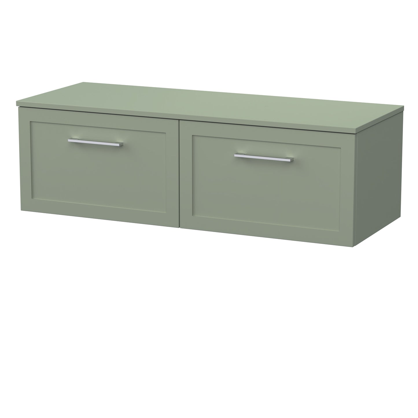 [BFSH3122W2] Stonnall Traditional Wall Hung 2 Drawer 1200mm Vanity Unit with Laminate Worktop - Choice of Colour - Cutout