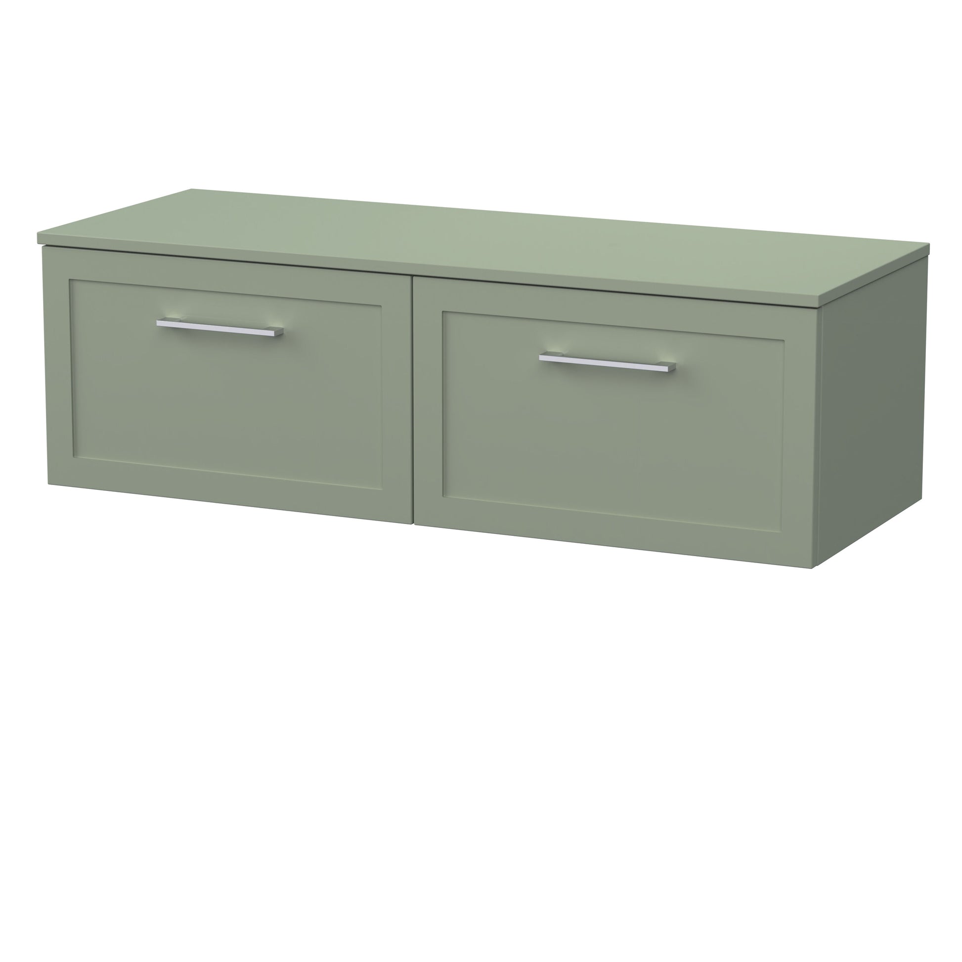 [BFSH3122W2] Stonnall Traditional Wall Hung 2 Drawer 1200mm Vanity Unit with Laminate Worktop - Choice of Colour - Cutout
