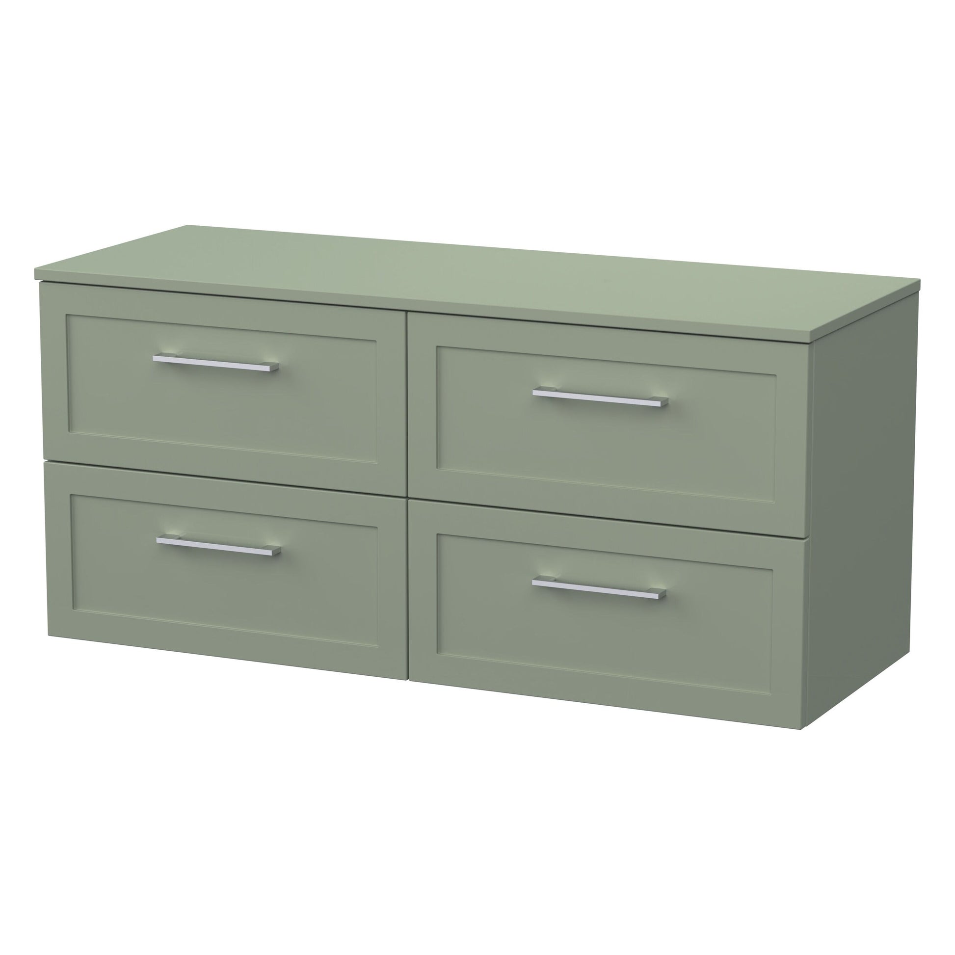 [BFSH3124W2] Stonnall Traditional Wall Hung 4 Drawer 1200mm Vanity Unit with Laminate Worktop - Choice of Colour - Cutout