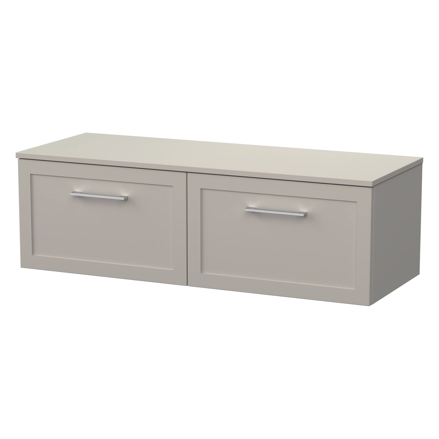 [BFSH3222W2] Stonnall Traditional Wall Hung 2 Drawer 1200mm Vanity Unit with Laminate Worktop - Choice of Colour - Cutout