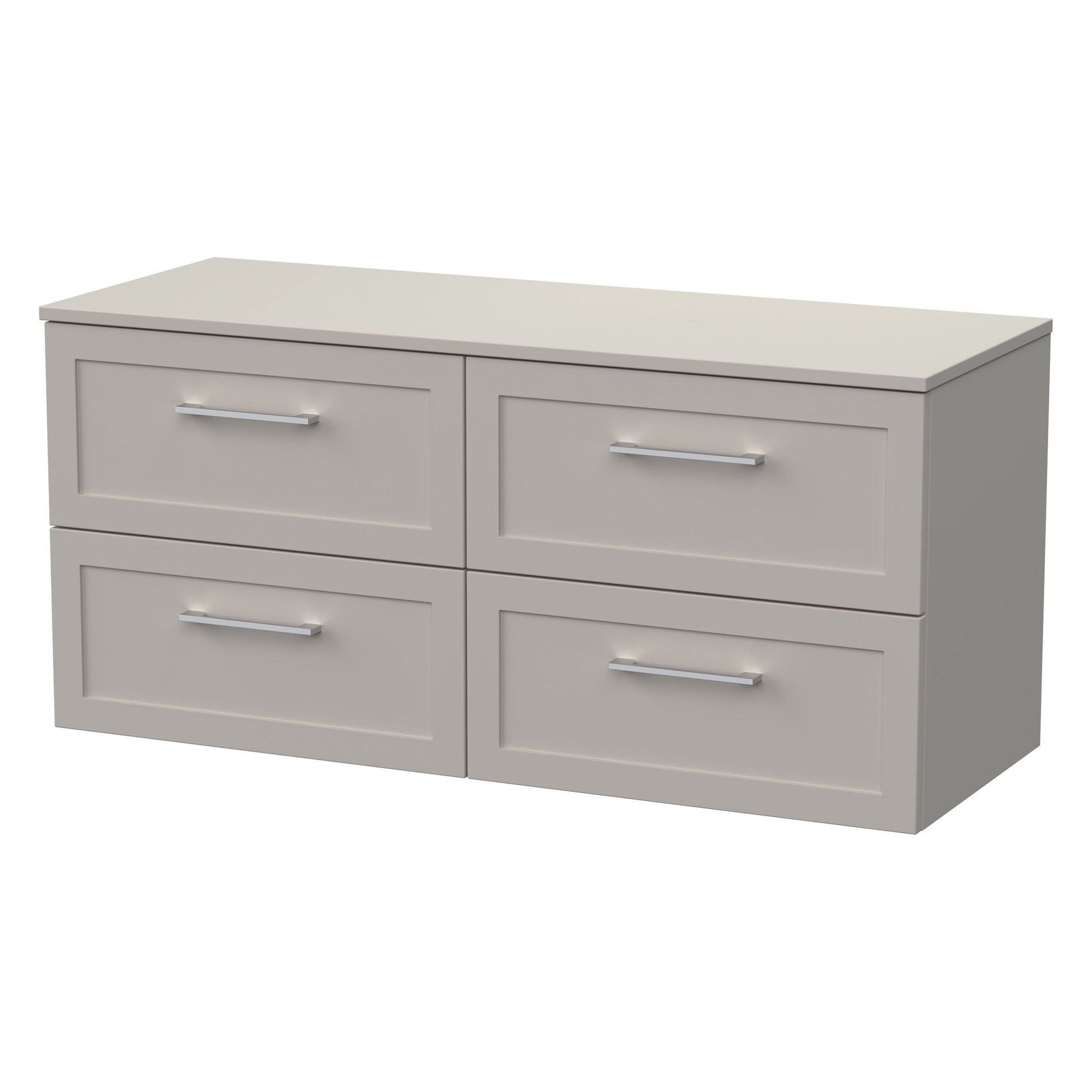 [BFSH3224W2] Stonnall Traditional Wall Hung 4 Drawer 1200mm Vanity Unit with Laminate Worktop - Choice of Colour - Cutout