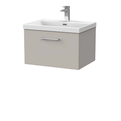 [BFSL3222E] Pershall Contemporary Wall Hung 1 Drawer Vanity Unit with Thin-Edge Ceramic Basin - Choice of Size and Colour - Cutout
