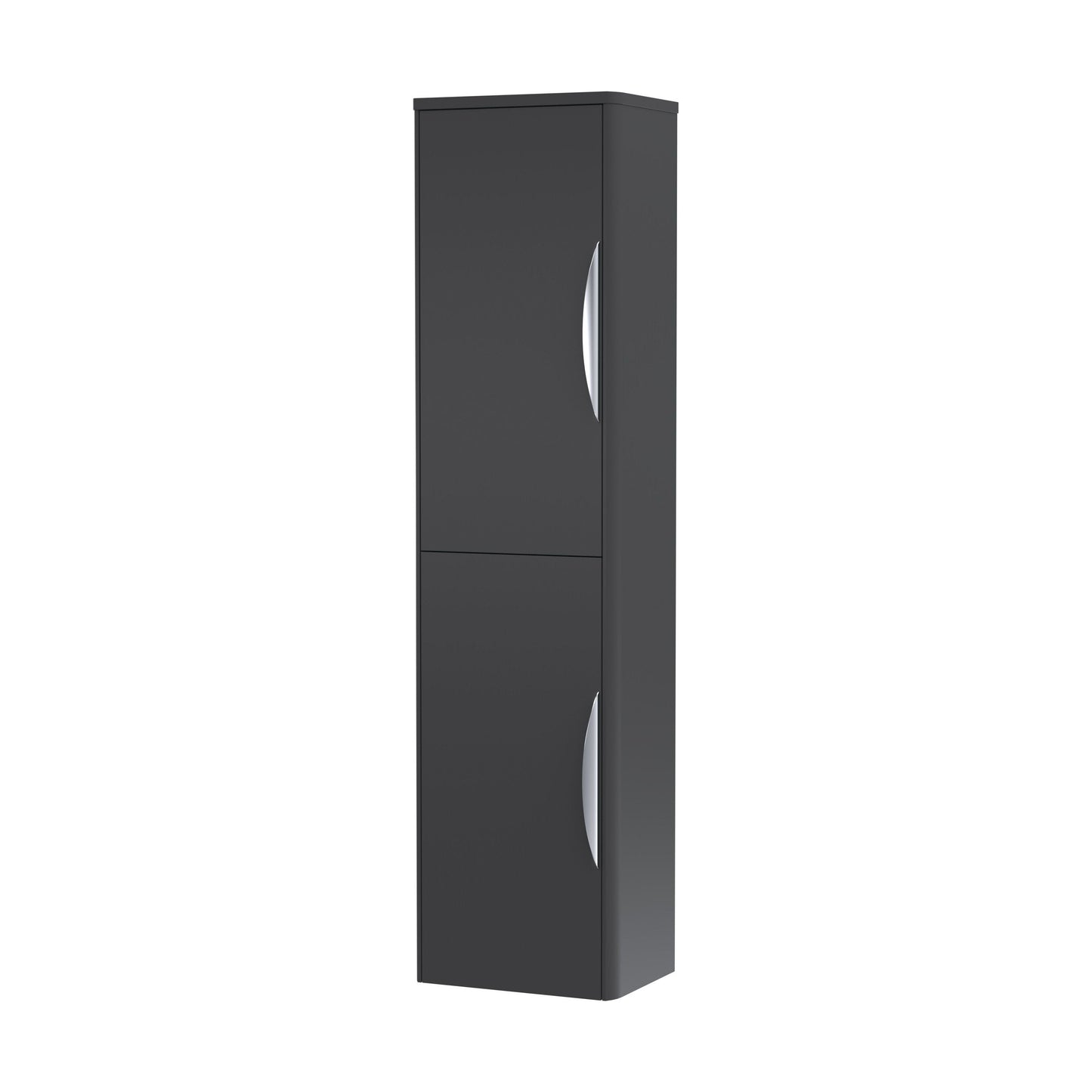 [BFWA1463] Aldershawe Modern Wall Hung 2-Door Tall Bathroom Storage Unit – 350mm - Cutout