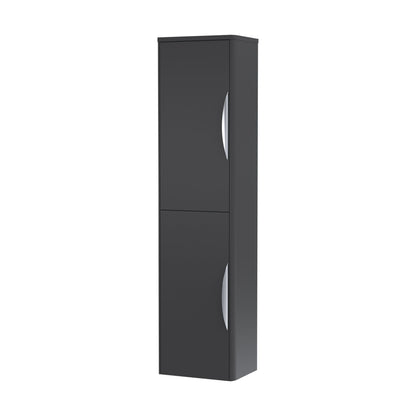 [BFWA1463] Aldershawe Modern Wall Hung 2-Door Tall Bathroom Storage Unit – 350mm - Cutout