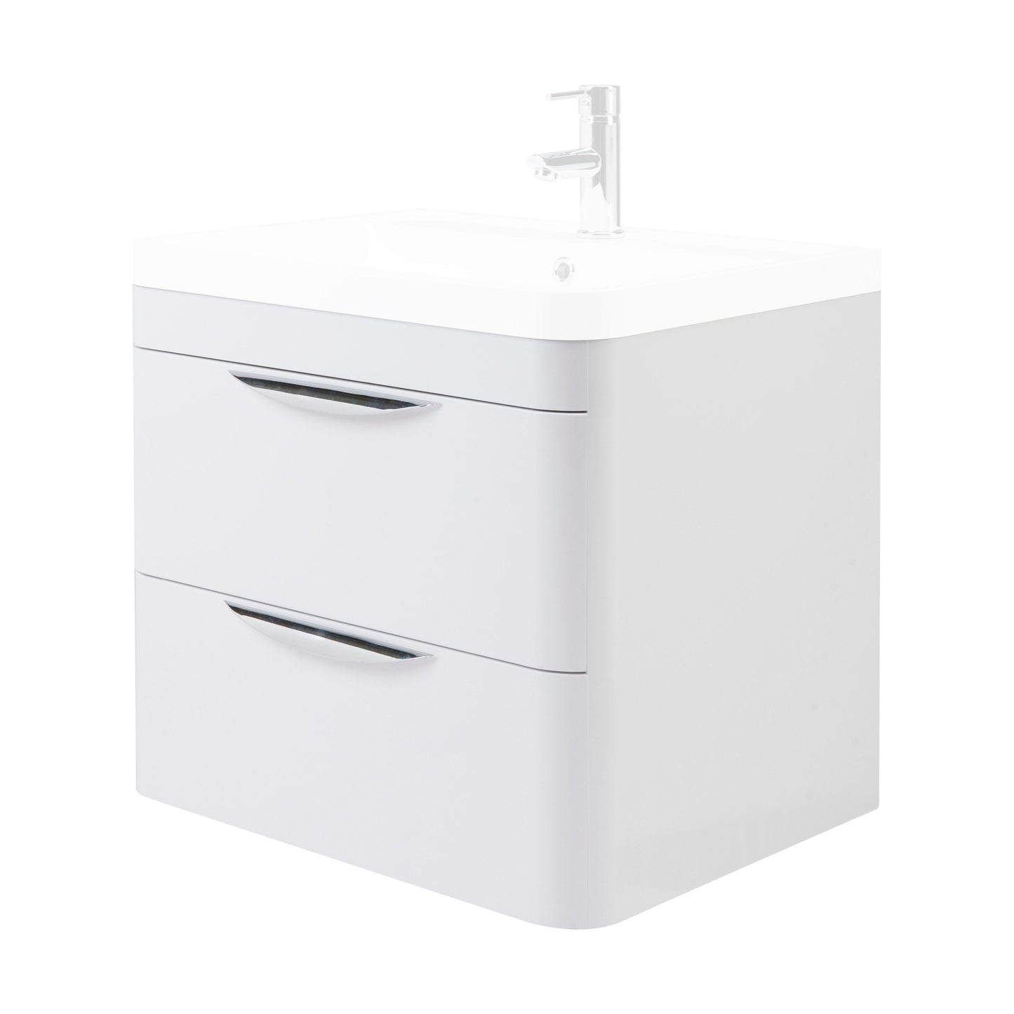 [BFWA183] 600 Wall Hung 2-Drawer Basin Unit (500x5 - Cutout