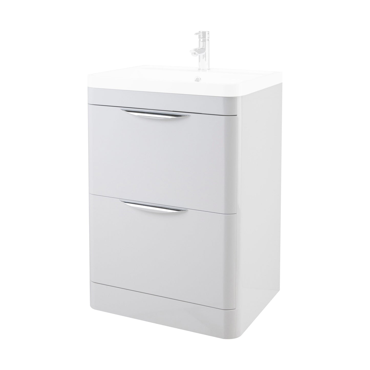 [BFWA193] 600 Floor Standing 2-Drawer Basin Unit ( - Cutout