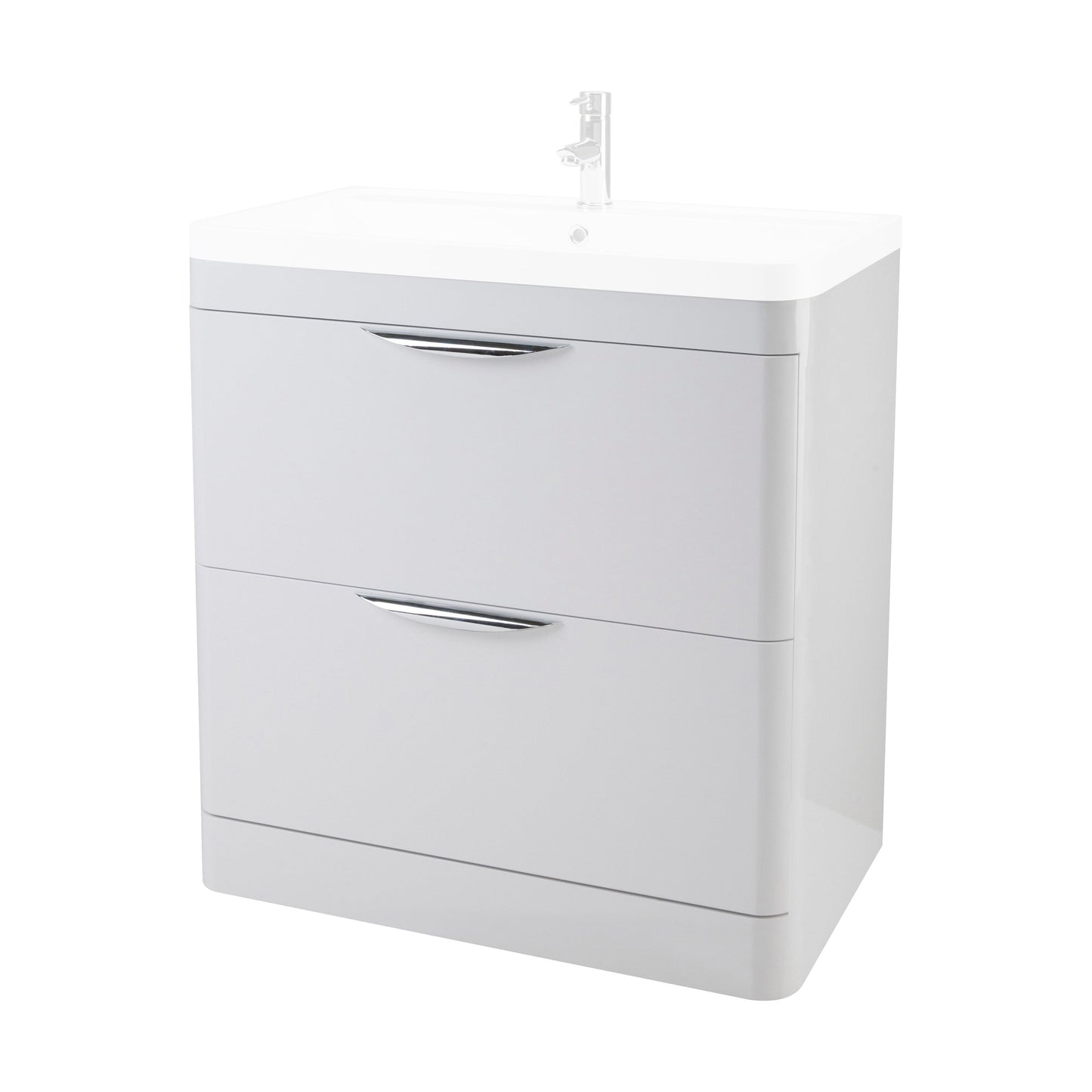 [BFWA195] 800 Floor Standing 2-Drawer Basin Unit ( - Cutout