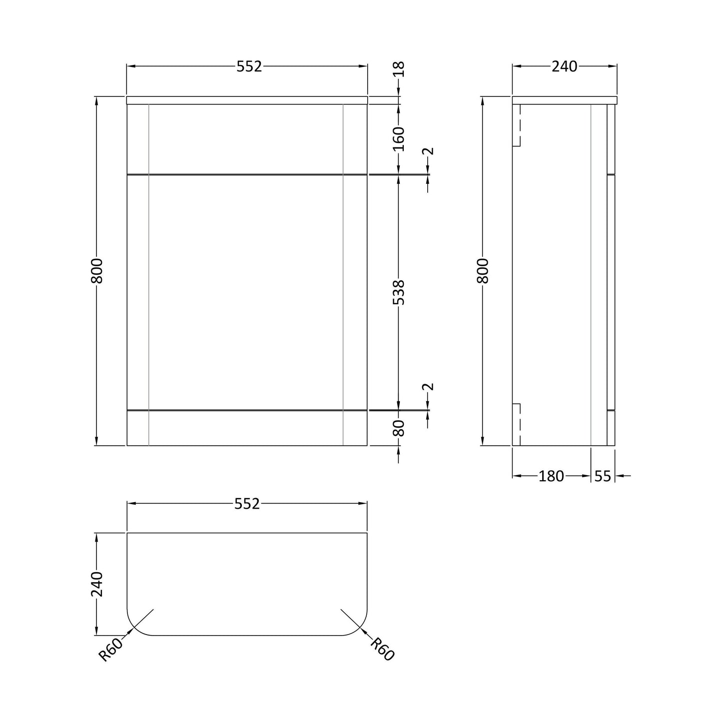 [BFWA241] WC Unit - Technical Drawing