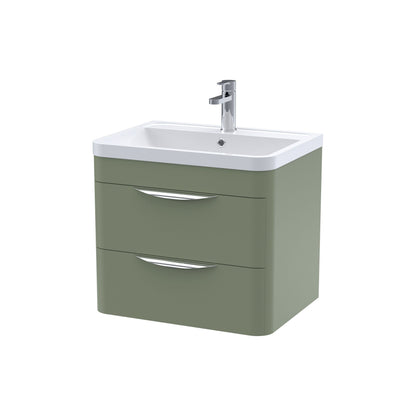 [BFWA802] Aldershawe Modern 2-Drawer Wall Hung Vanity Unit with Polymarble Basin, Choice of Size and Colour - Cutout