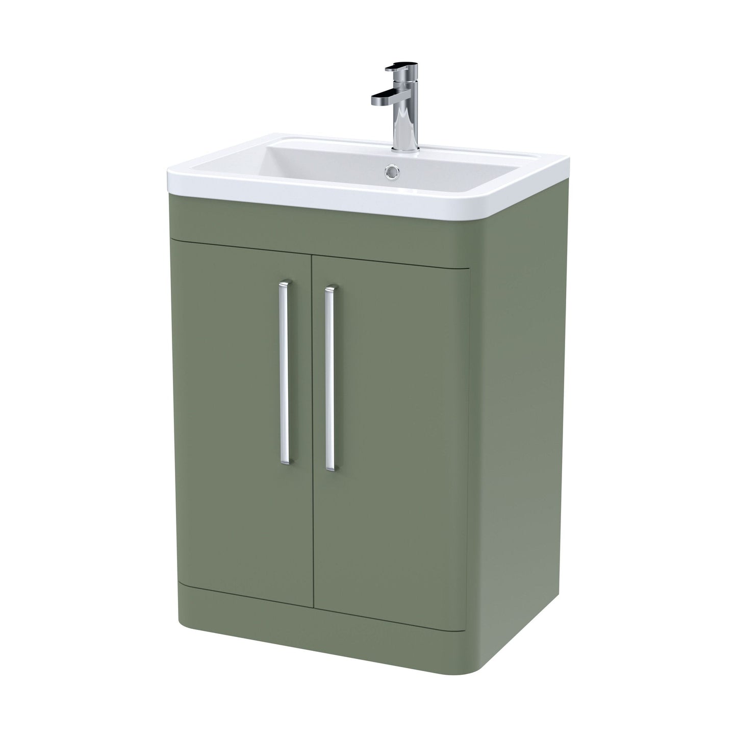 [BFWA810A] Aldershawe Modern Bathroom Floor Standing 2 Soft Close Door Vanity Basin Unit - Choice of Basin, Colour and Size - Cutout