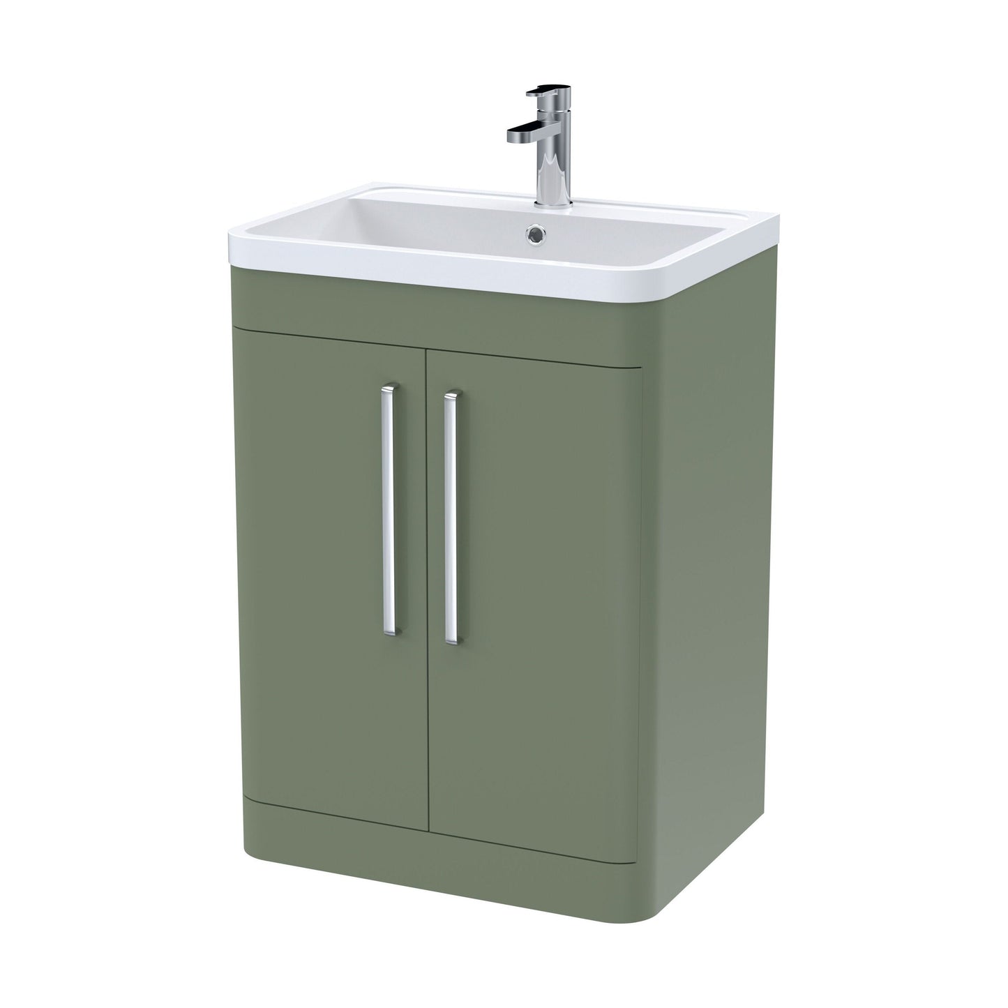 [BFWA810] Aldershawe Modern Bathroom Floor Standing 2 Soft Close Door Vanity Basin Unit - Choice of Basin, Colour and Size - Cutout