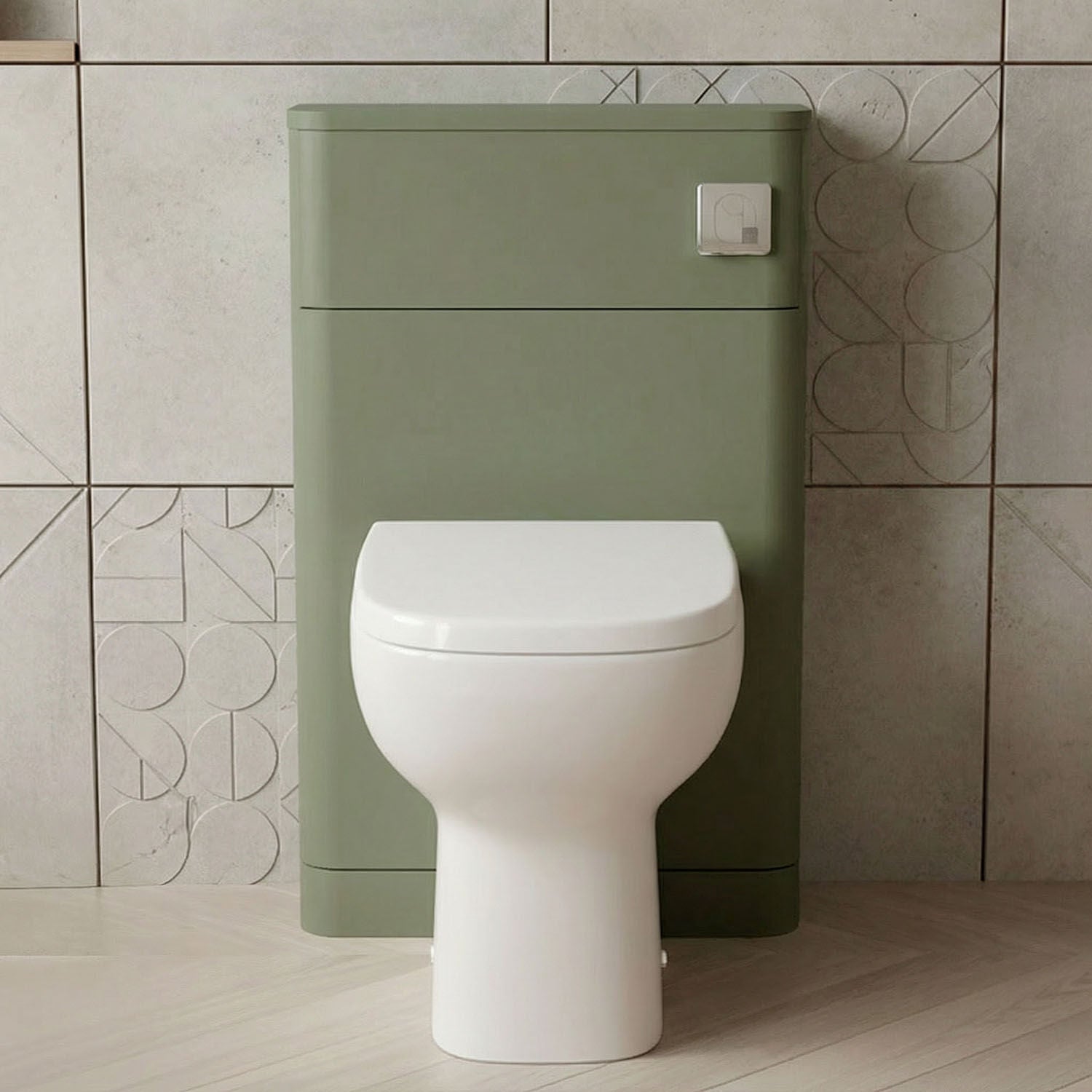 [BFWA841] Aldershawe Modern Floor Standing Soft Square WC Toilet Unit – 550mm - Silo