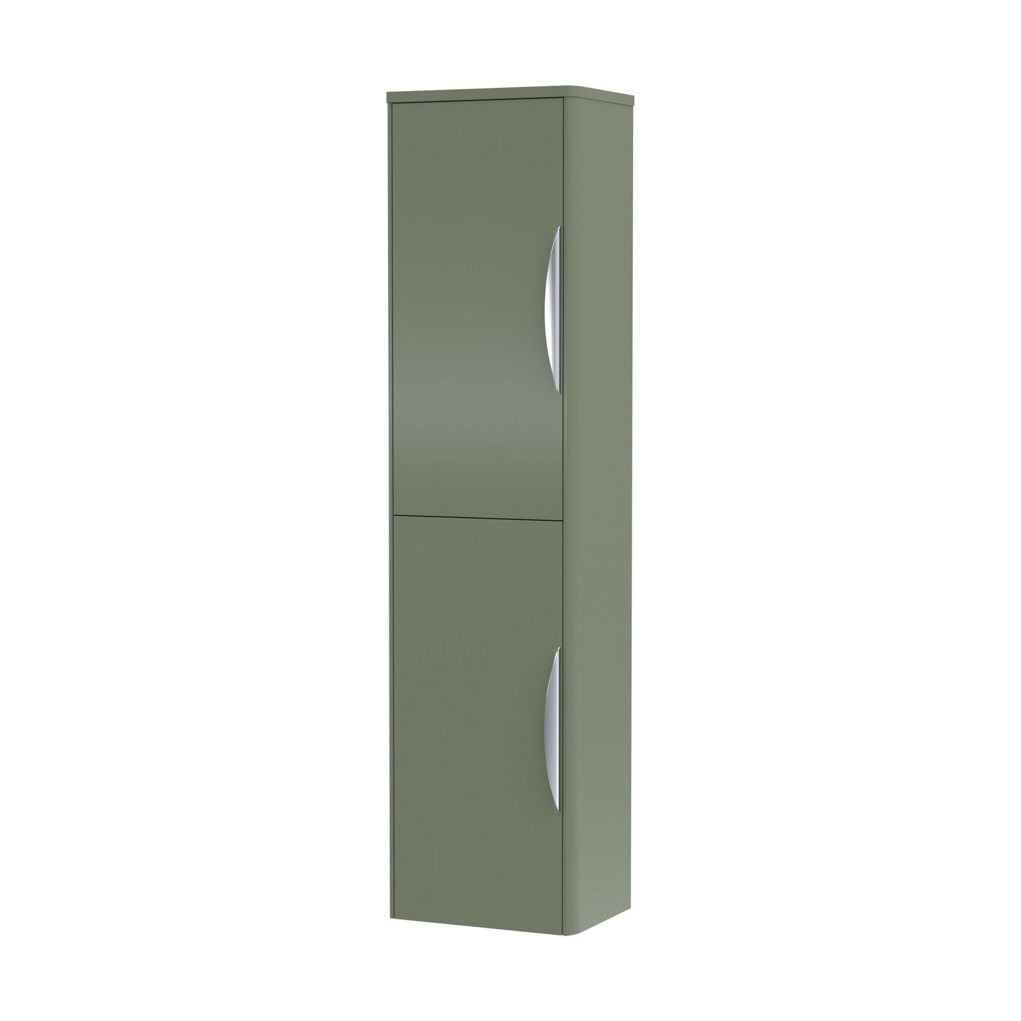 [BFWA863] Aldershawe Modern Wall Hung 2-Door Tall Bathroom Storage Unit – 350mm - Cutout