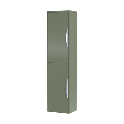 [BFWA863] Aldershawe Modern Wall Hung 2-Door Tall Bathroom Storage Unit – 350mm - Cutout