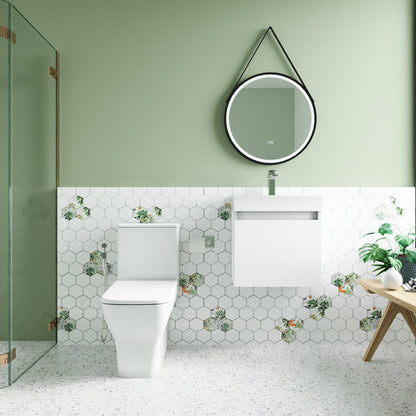 [BFZCH001] Cloakroom Suite - Vanity Unit, Tap and Toilet - White/Chrome - Lifestyle 1